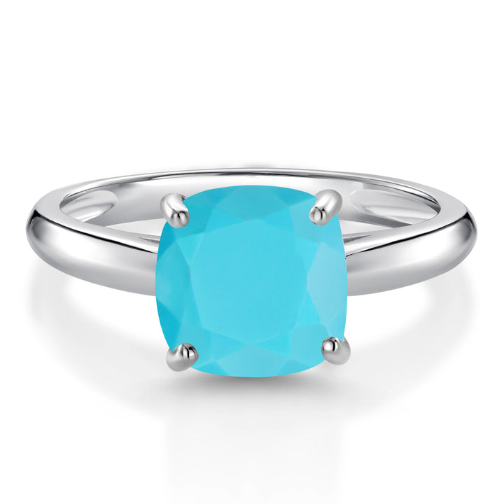 Turquoise_5_Ring in 10K White Gold