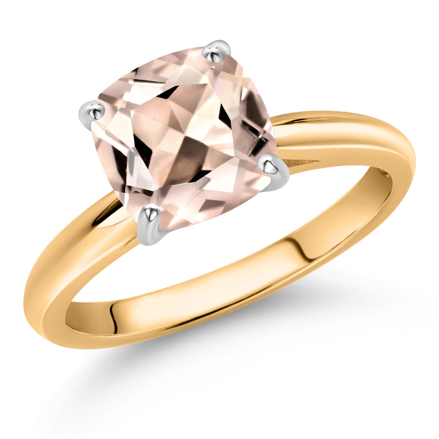 Morganite - October_9_Ring in 10K Two Tone Gold