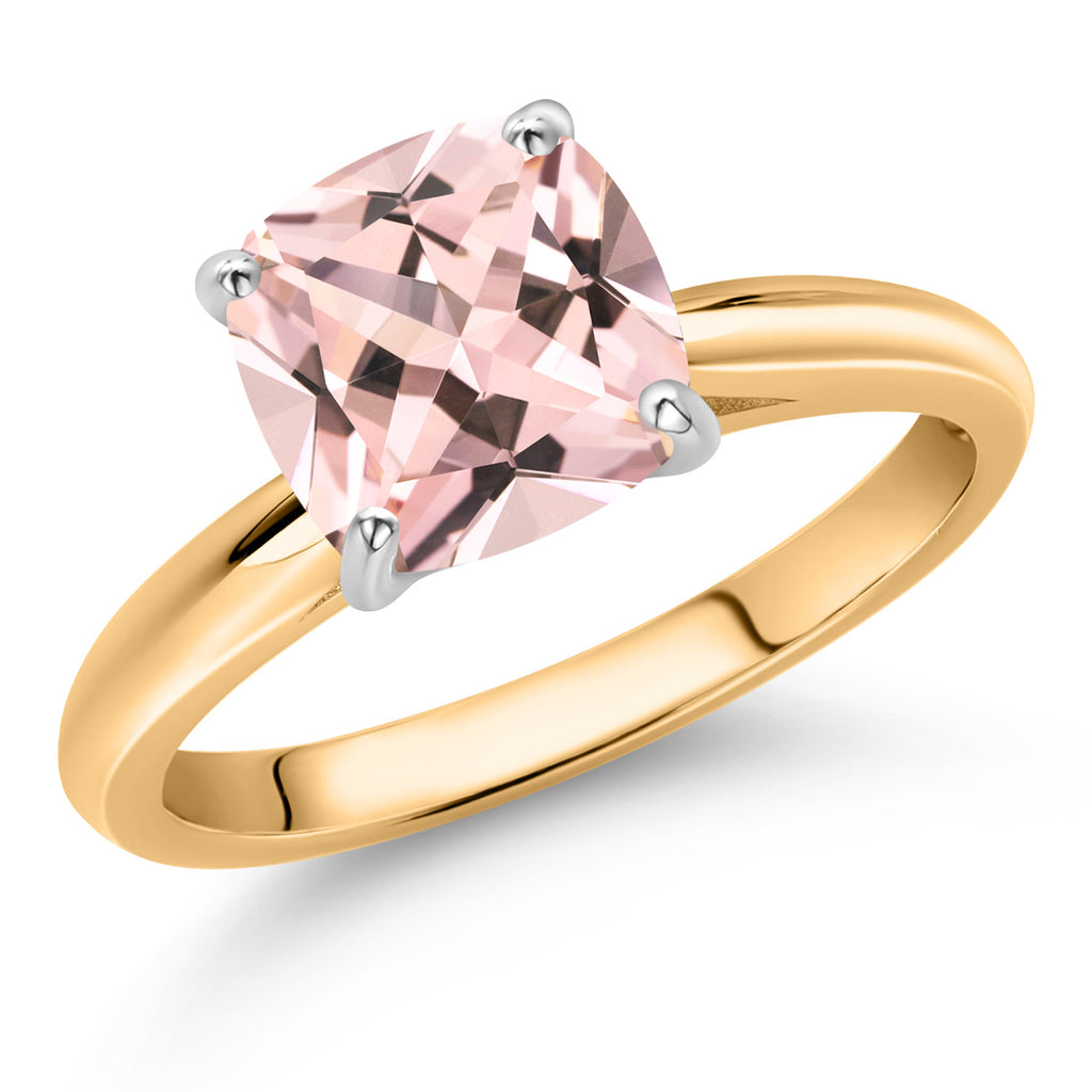 Nano Morganite - October_8_Ring in 10K Two Tone Gold