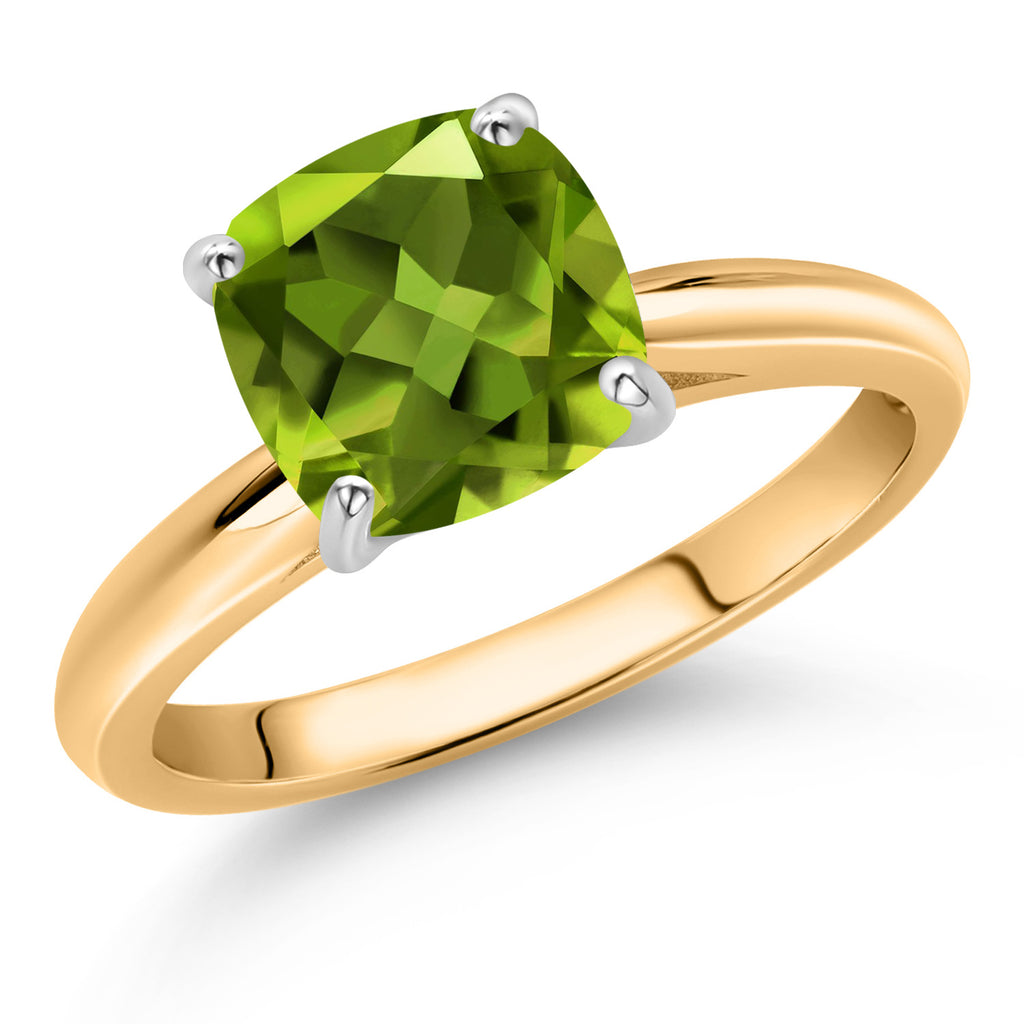 Peridot - August_5_Ring in 10K Two Tone Gold