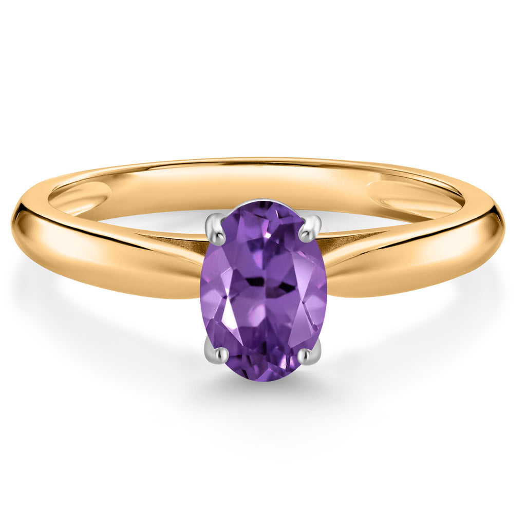 Amethyst_7_Ring in 10K Two Tone Gold