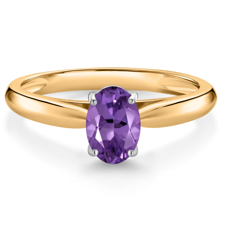 Amethyst_5_Ring in 10K Two Tone Gold