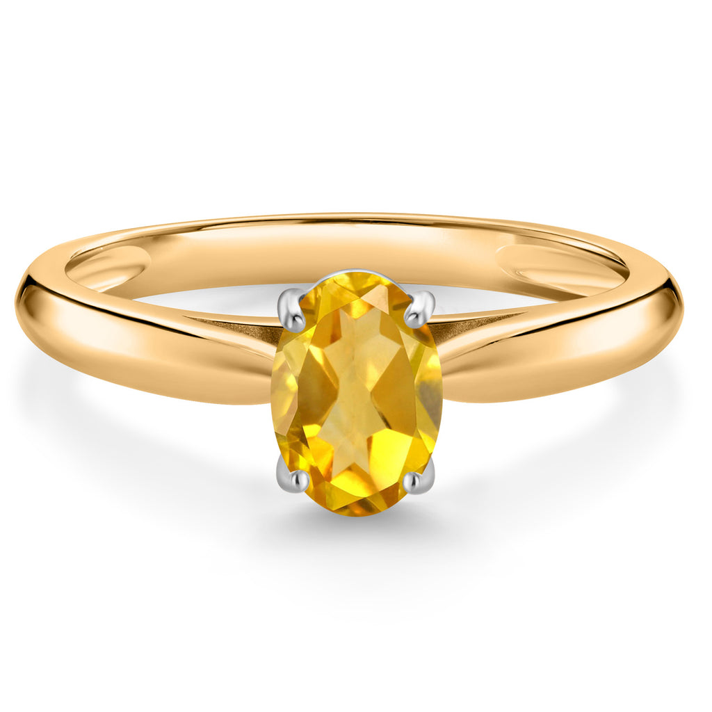 Citrine_5_Ring in 10K Two Tone Gold