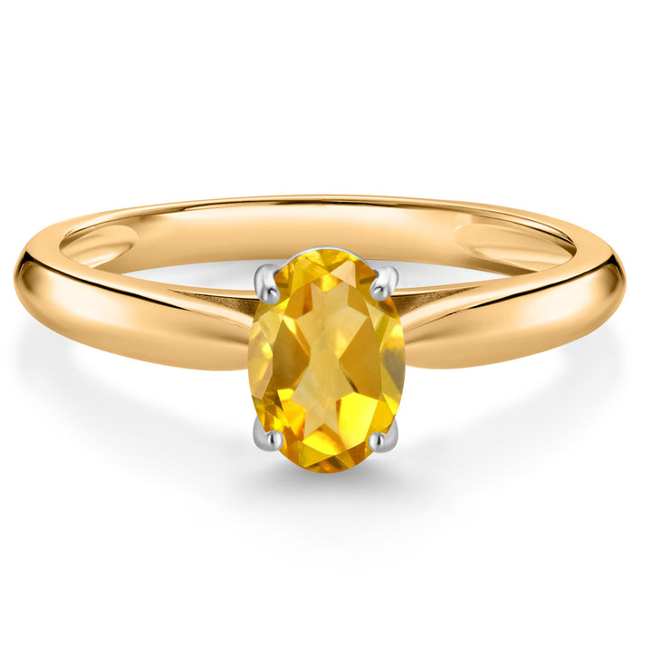 Citrine_5_Ring in 10K Two Tone Gold