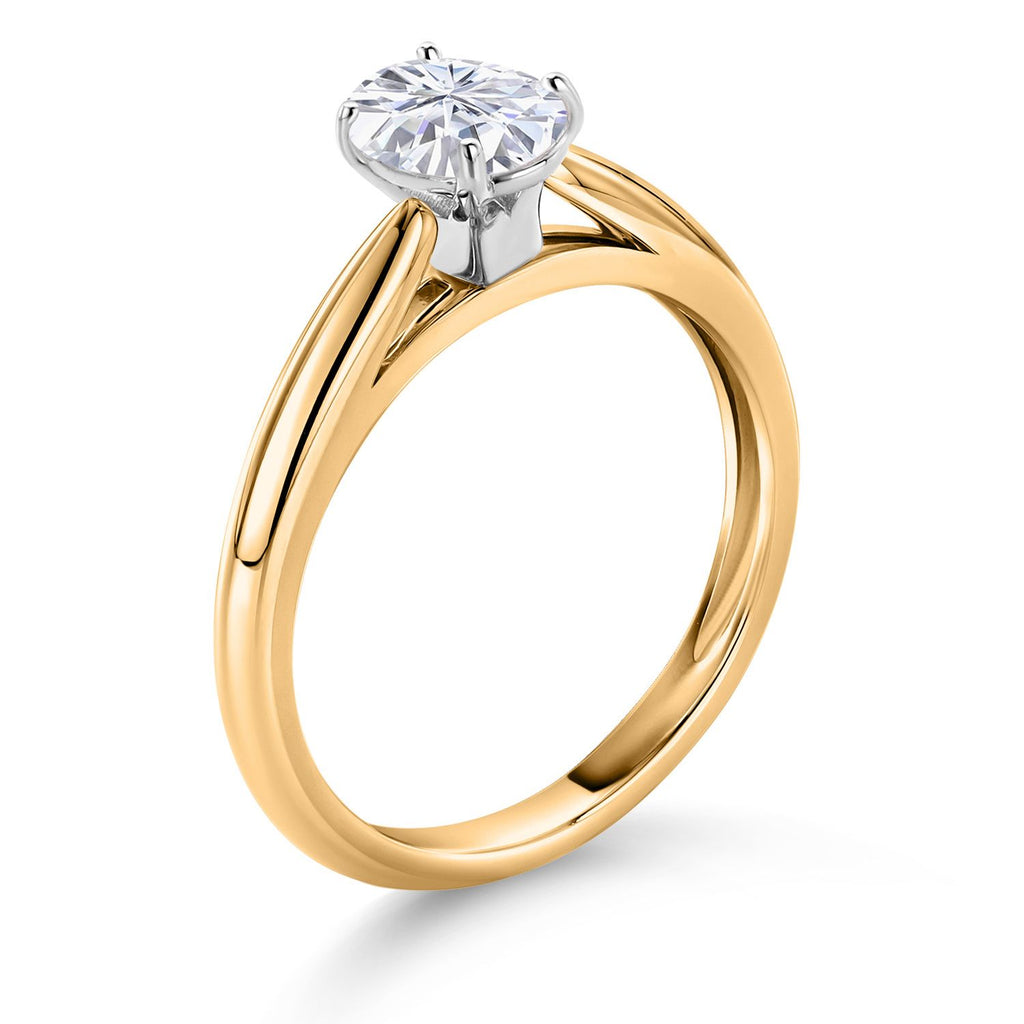 Ring in 10K Two Tone Gold