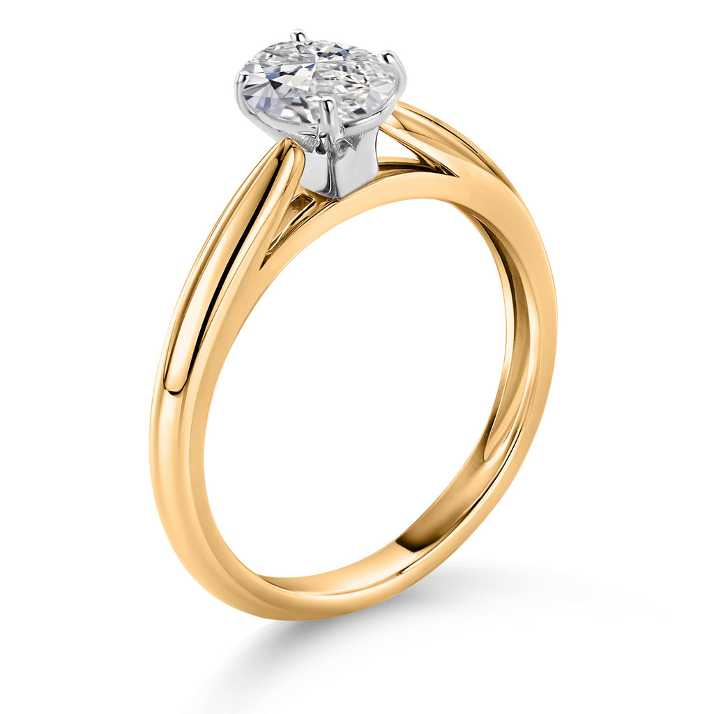 Ring in 10K Two Tone Gold