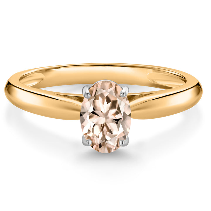 Morganite_5_Ring in 10K Two Tone Gold