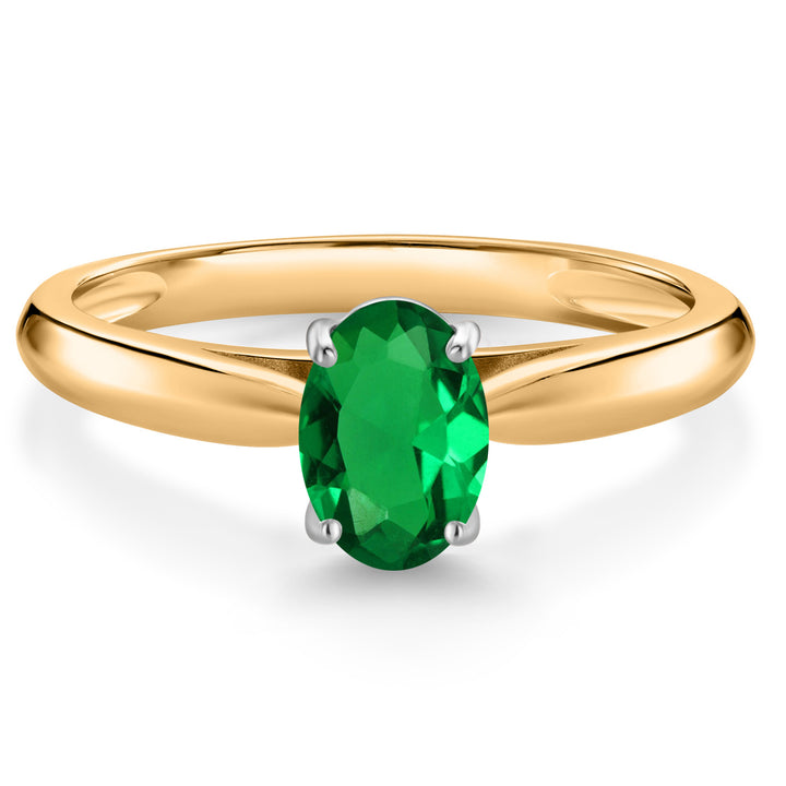 Nano Emerald_5_Ring in 10K Two Tone Gold