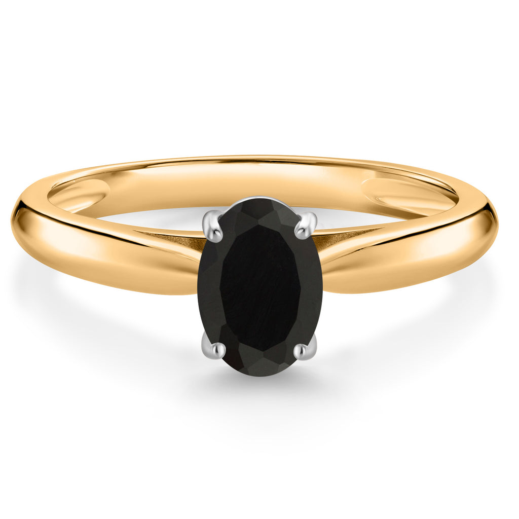 Onyx_9_Ring in 10K Two Tone Gold