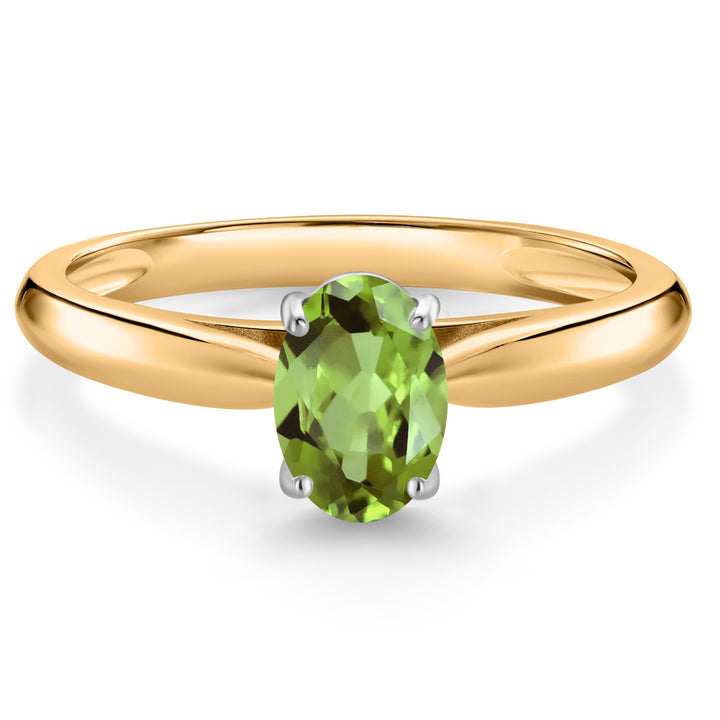 Peridot_5_Ring in 10K Two Tone Gold