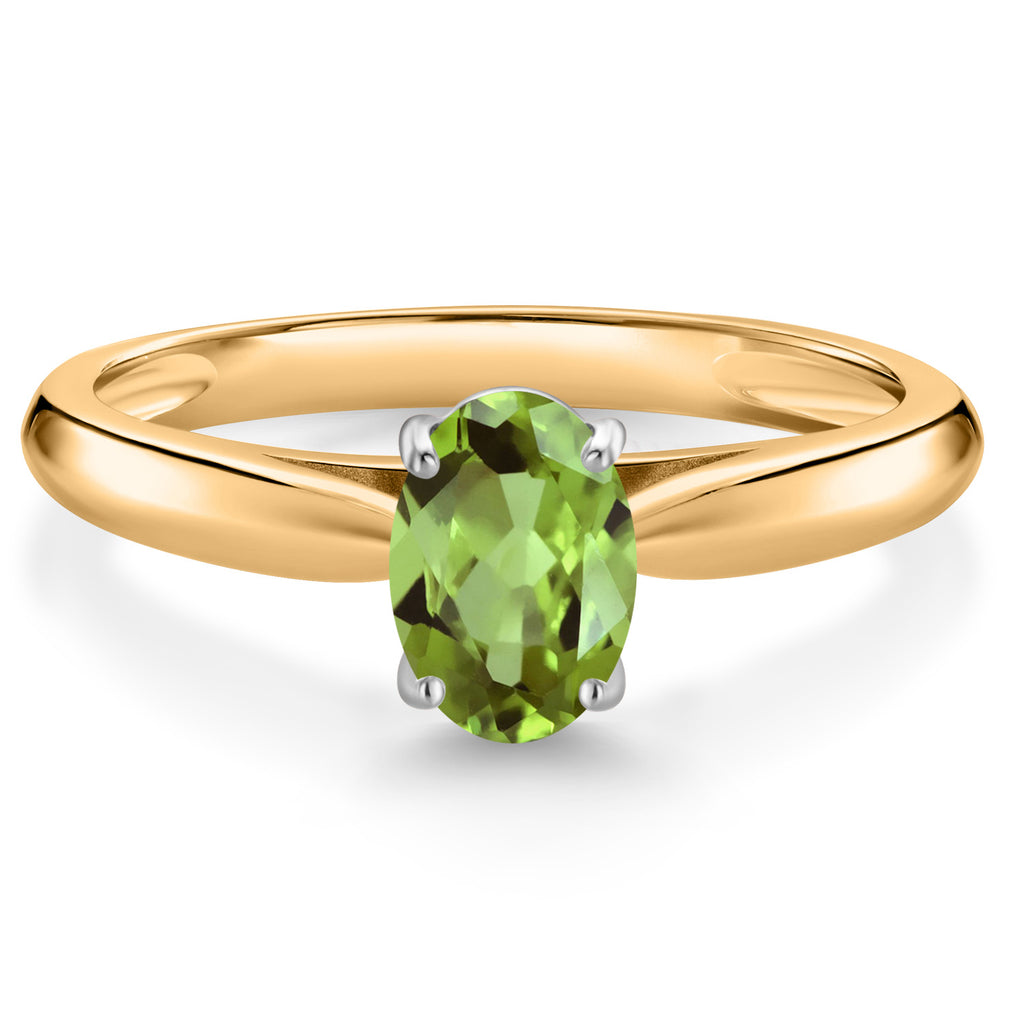 Peridot_7_Ring in 10K Two Tone Gold