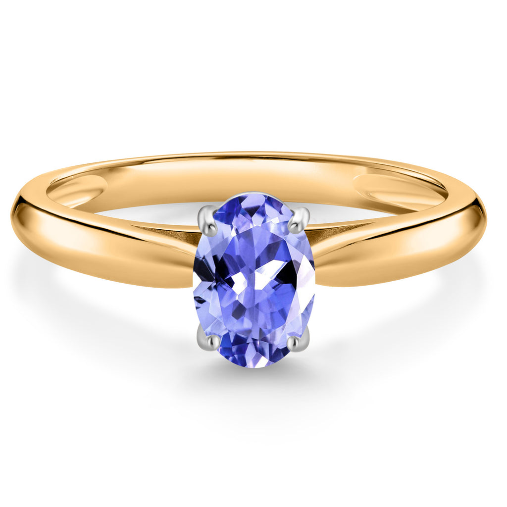 Tanzanite_9_Ring in 10K Two Tone Gold