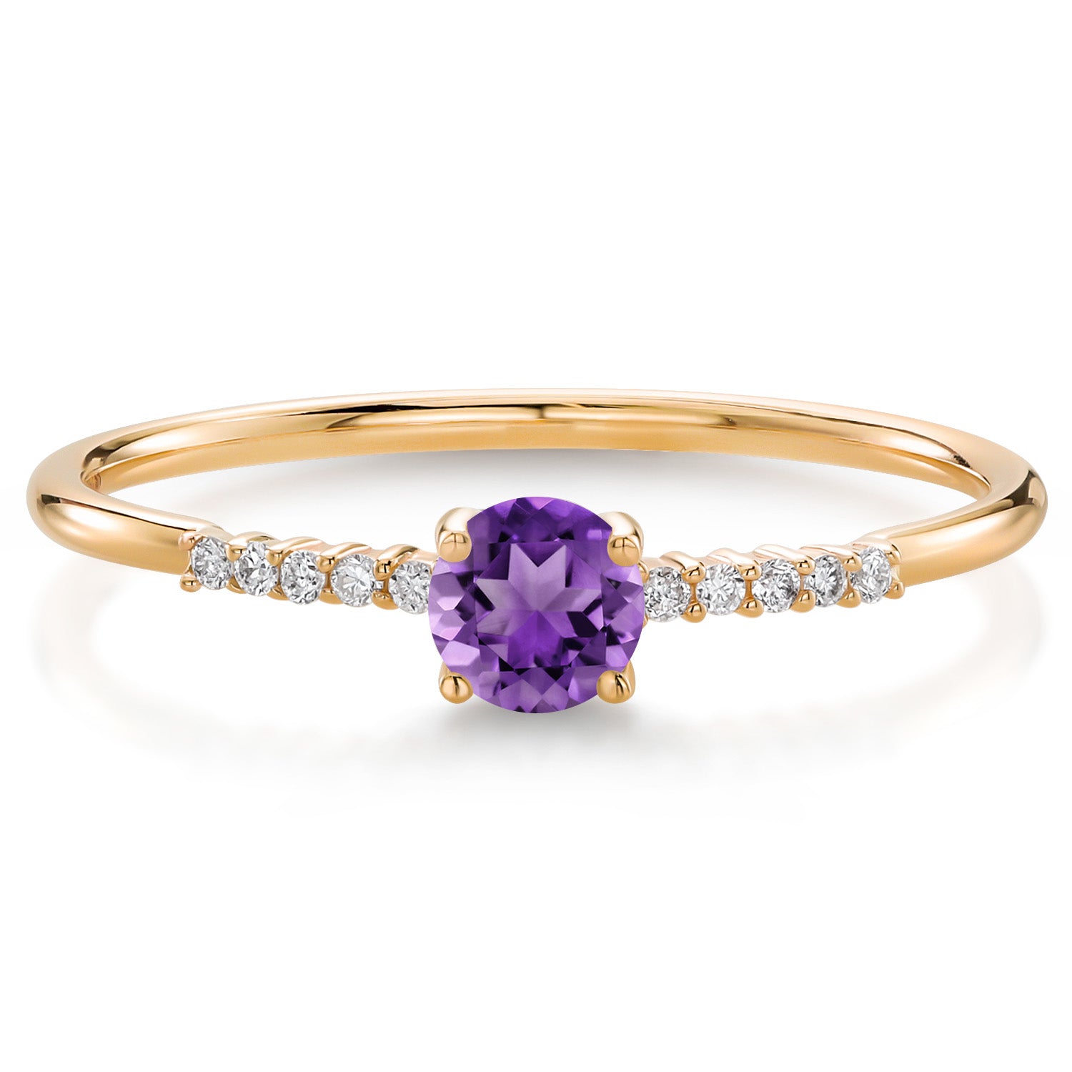 Amethyst - February_8_Ring in 10K Yellow Gold