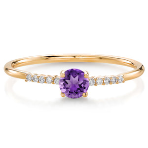 Amethyst - February_9_Ring in 10K Yellow Gold