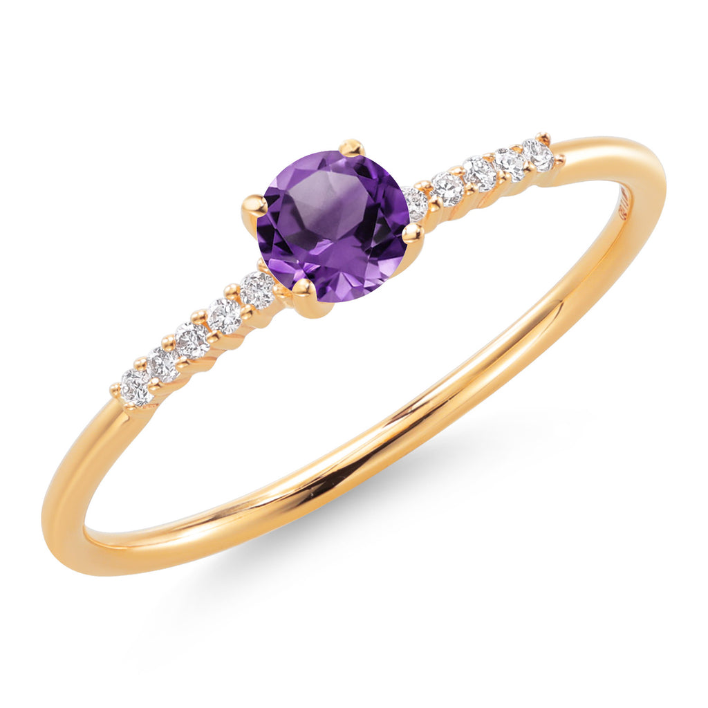 Amethyst - February_9_Ring in 10K Yellow Gold