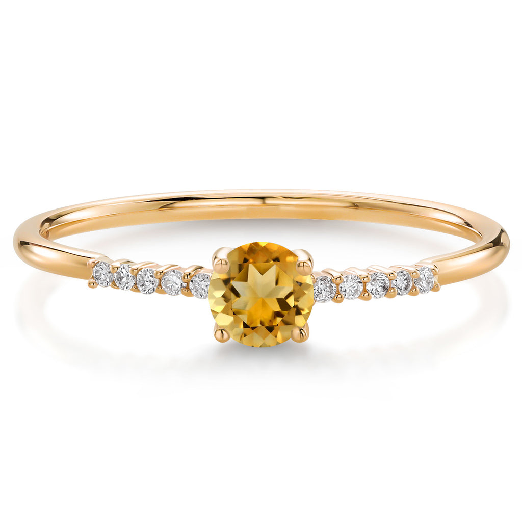 Citrine - November_8_Ring in 10K Yellow Gold