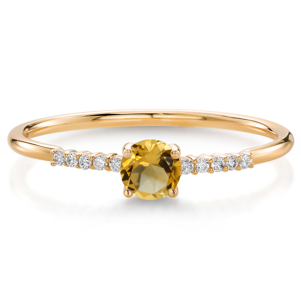 Citrine_9_Ring in 10K Yellow Gold