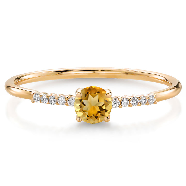 Citrine_5_Ring in 10K Yellow Gold