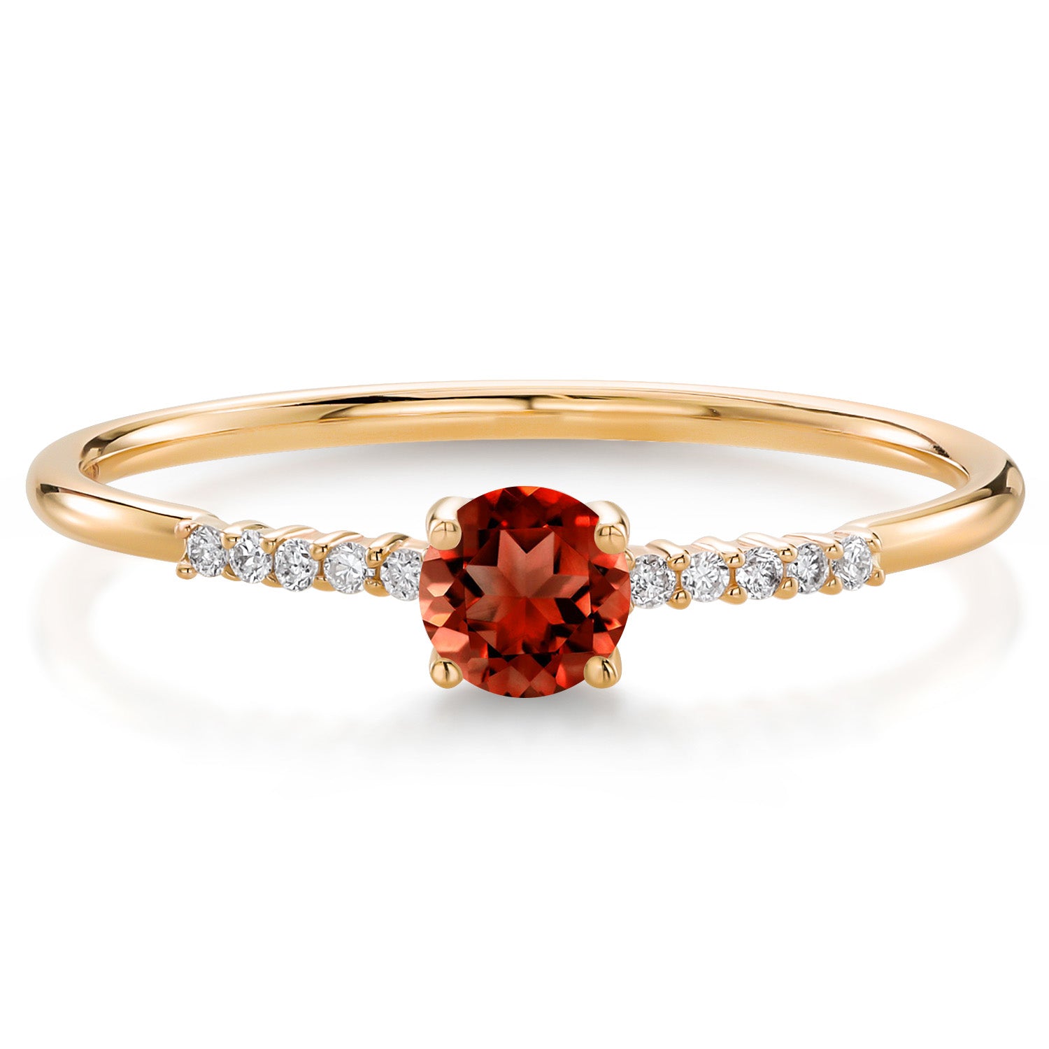 Garnet - January_6_Ring in 10K Yellow Gold