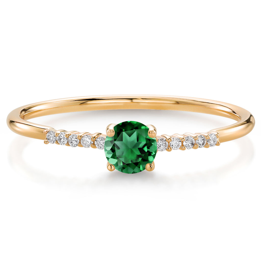 Nano Emerald_7_Ring in 10K Yellow Gold