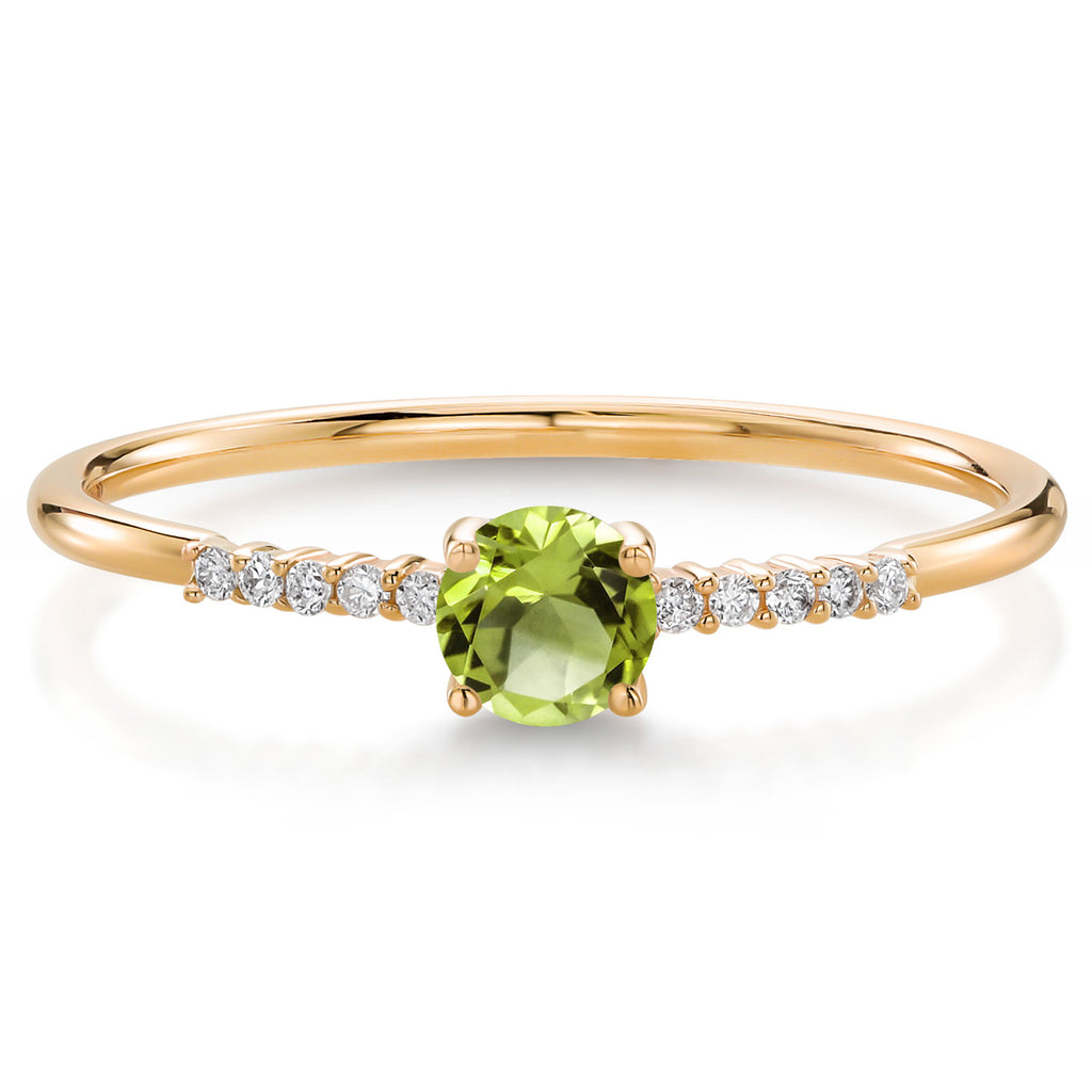 Peridot_9_Ring in 10K Yellow Gold