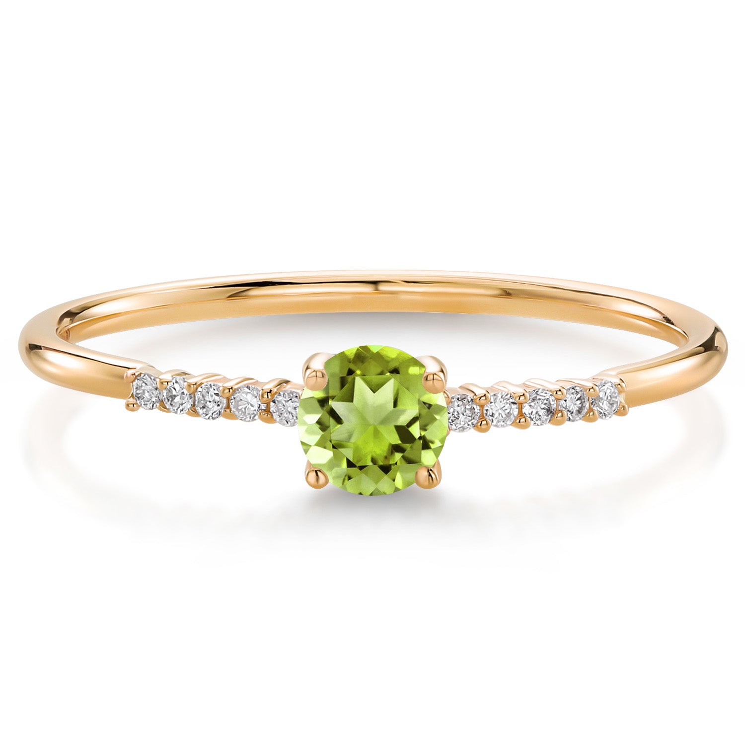 Peridot - August_9_Ring in 10K Yellow Gold