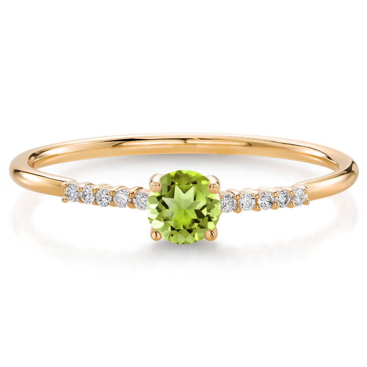 Peridot_5_Ring in 10K Yellow Gold