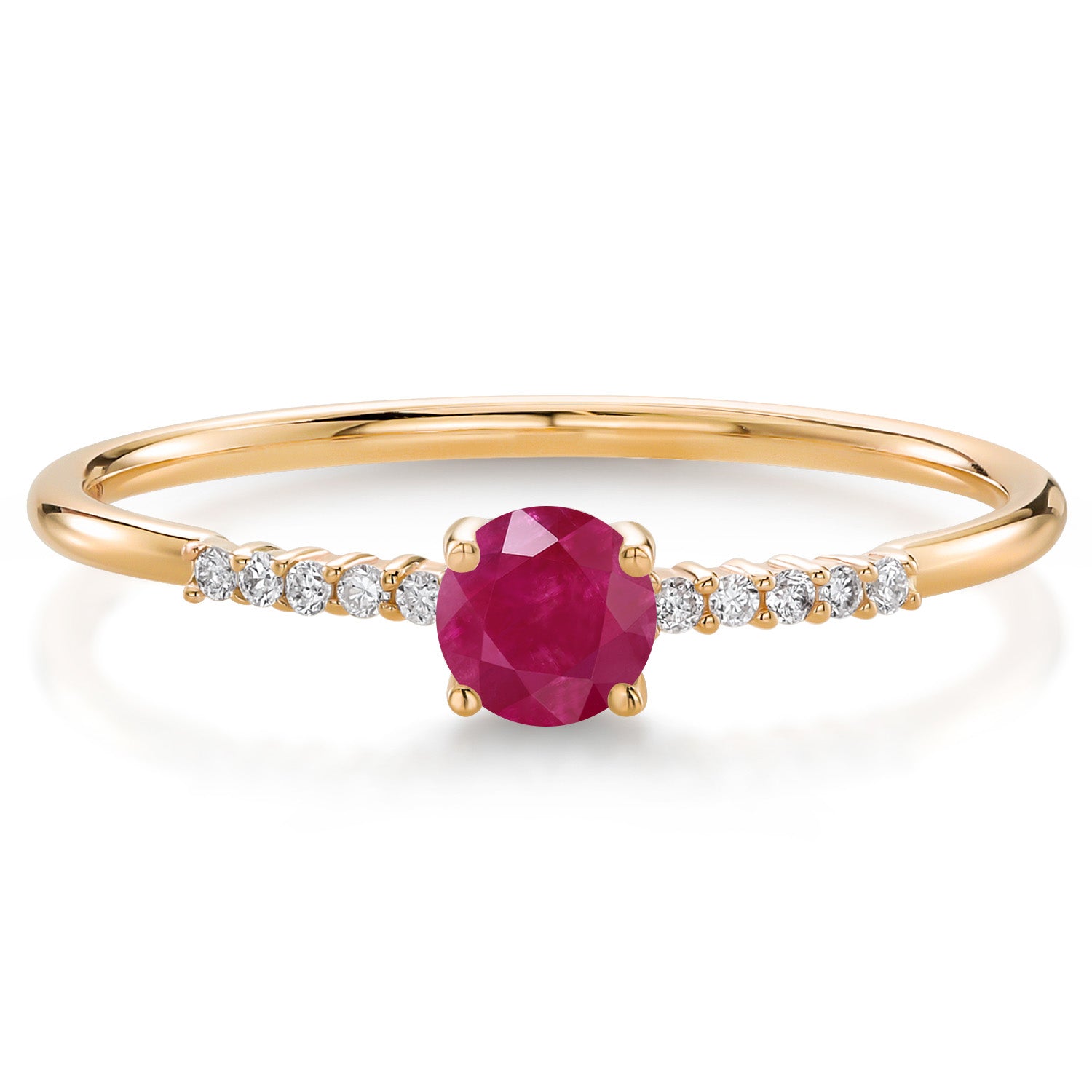 Ruby - July_8_Ring in 10K Yellow Gold