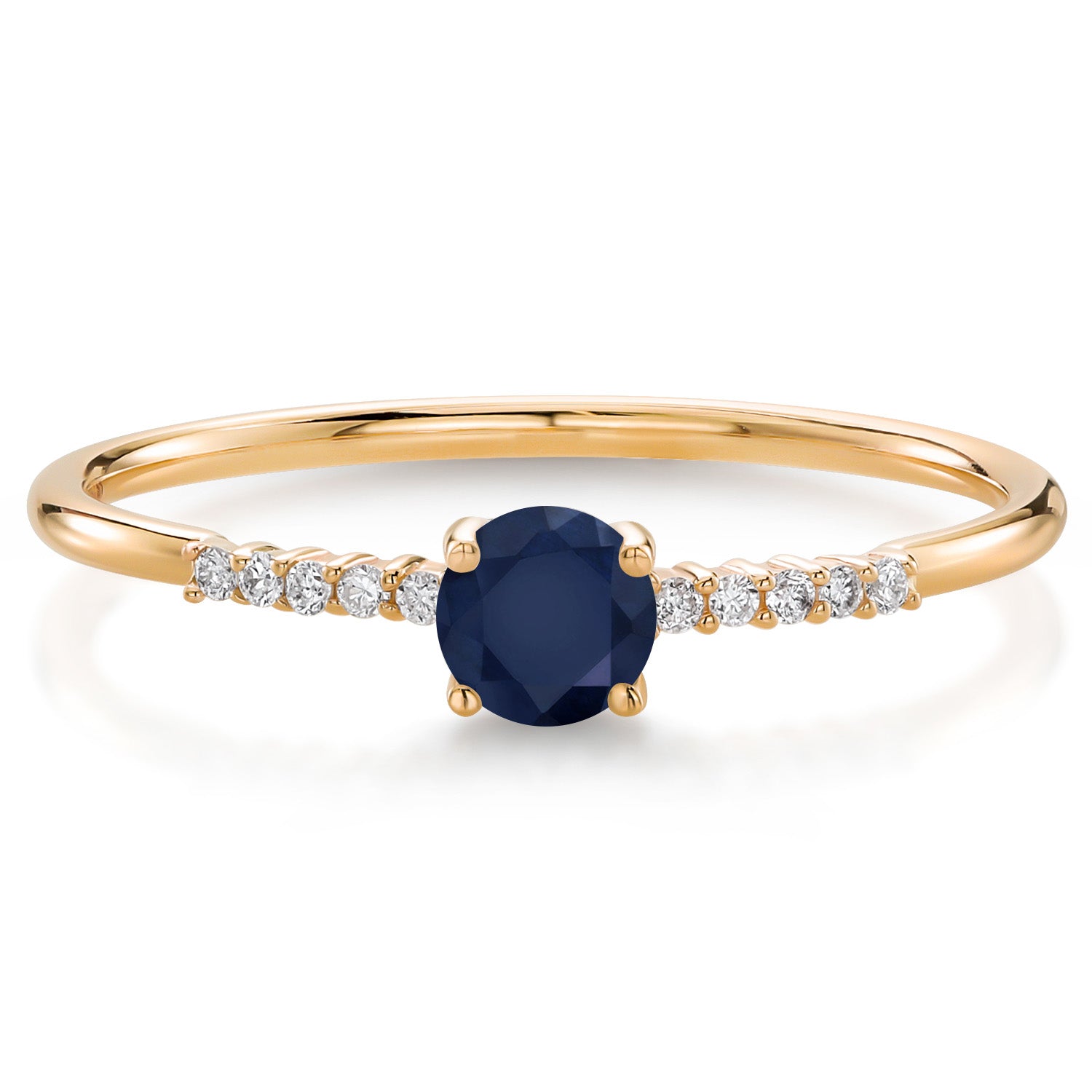 Blue Sapphire - September_9_Ring in 10K Yellow Gold