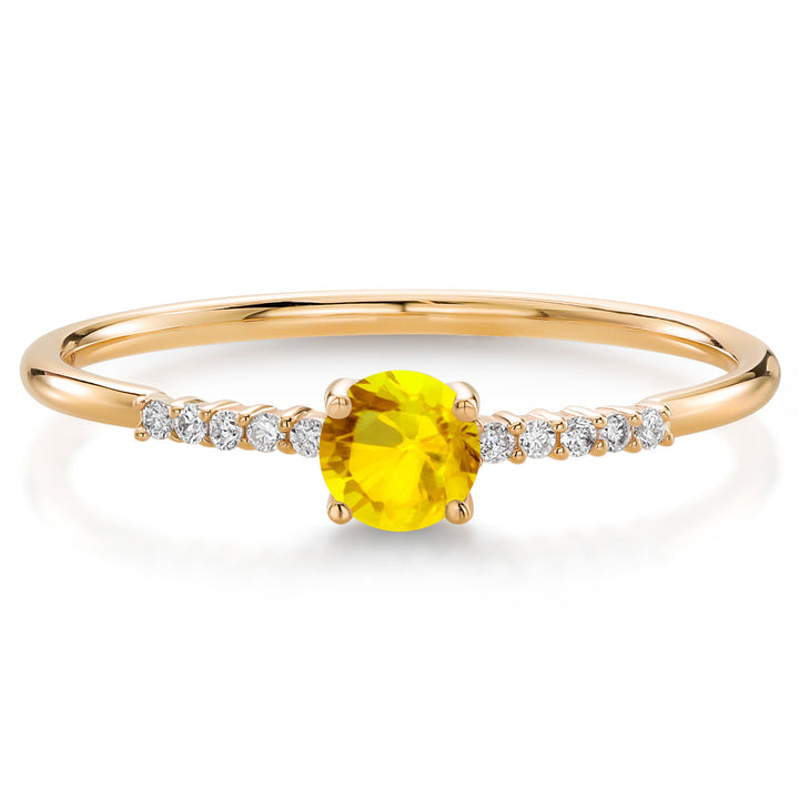 Yellow Sapphire_5_Ring in 10K Yellow Gold