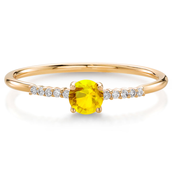 Yellow Sapphire_5_Ring in 10K Yellow Gold