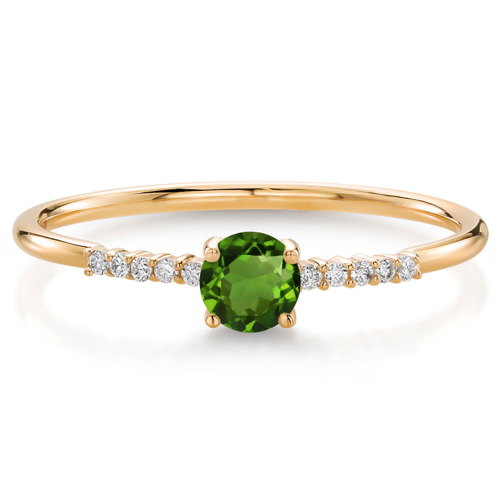 Green Tourmaline_5_Ring in 10K Yellow Gold
