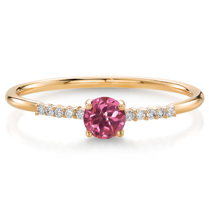 Pink Tourmaline - October_5_Ring in 10K Yellow Gold
