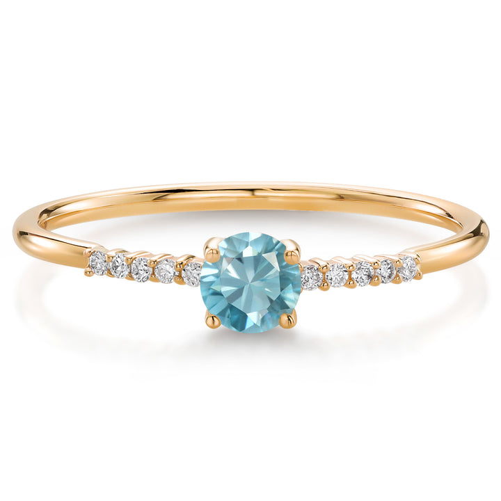 Zircon_5_Ring in 10K Yellow Gold