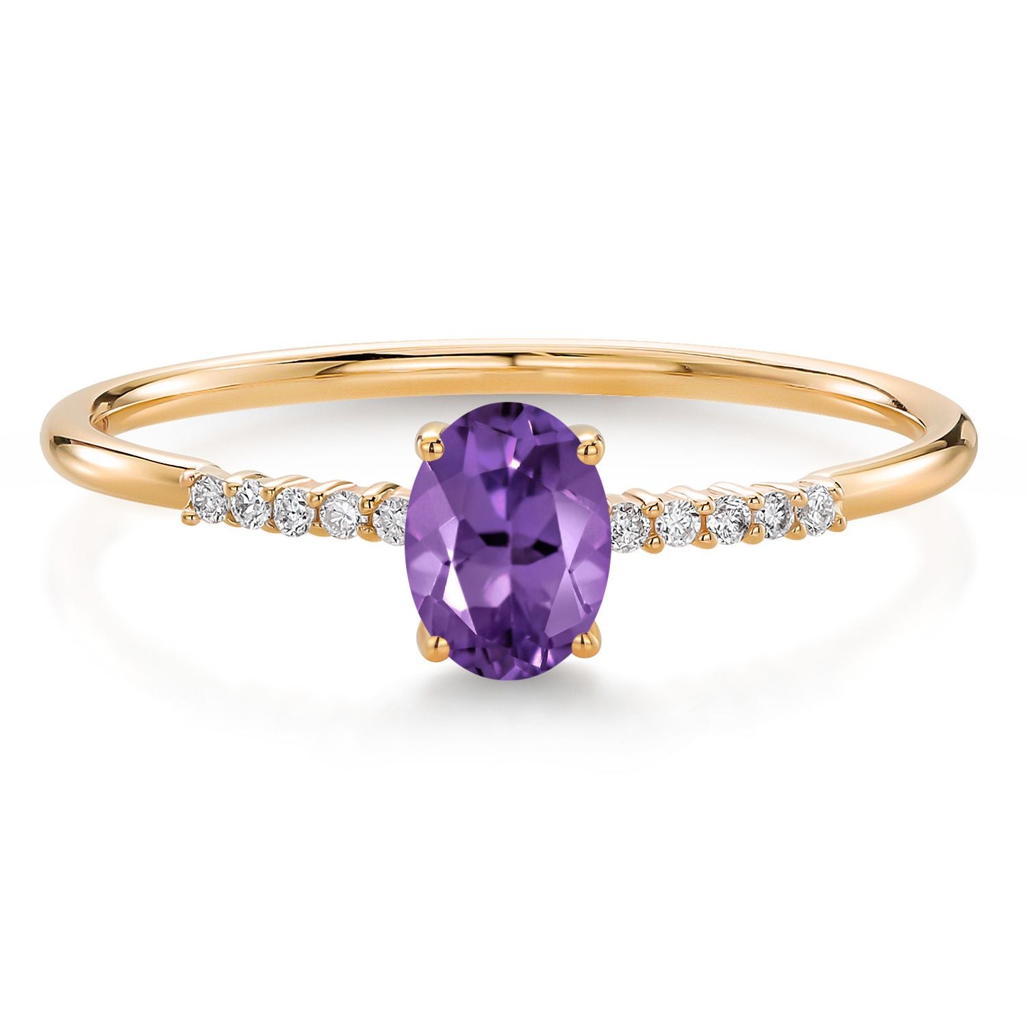 Amethyst - February_8_Ring in 10K Yellow Gold