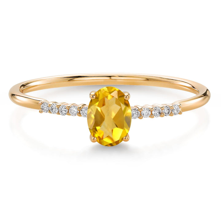 Citrine_5_Ring in 10K Yellow Gold