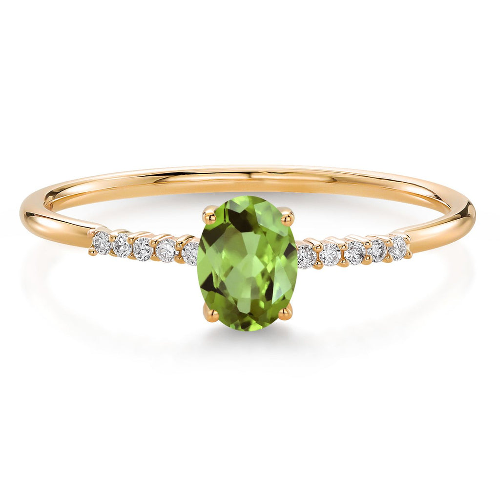 Peridot_6_Ring in 10K Yellow Gold