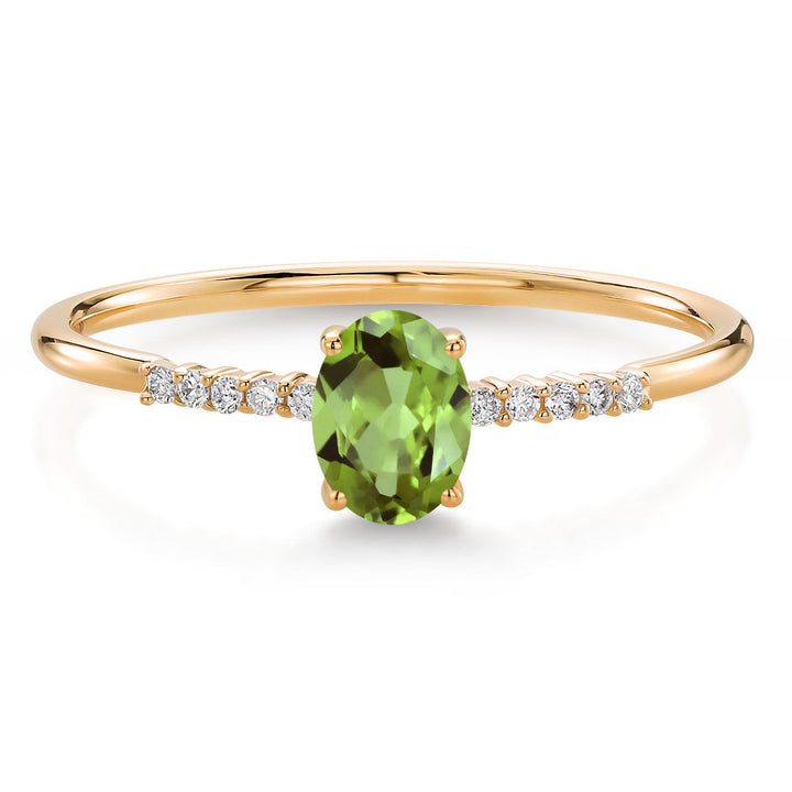 Peridot_5_Ring in 10K Yellow Gold