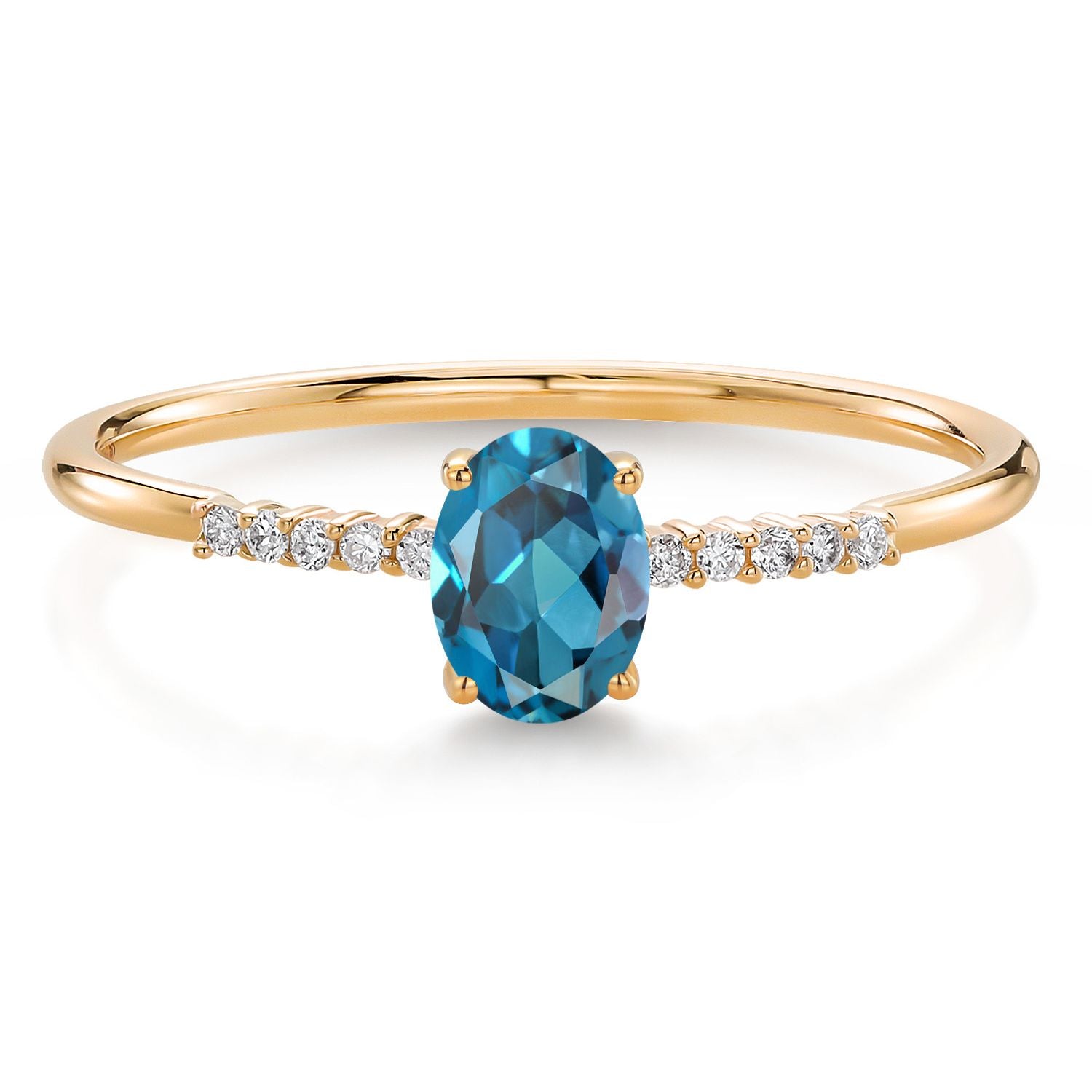 London Blue Topaz - November_6_Ring in 10K Yellow Gold