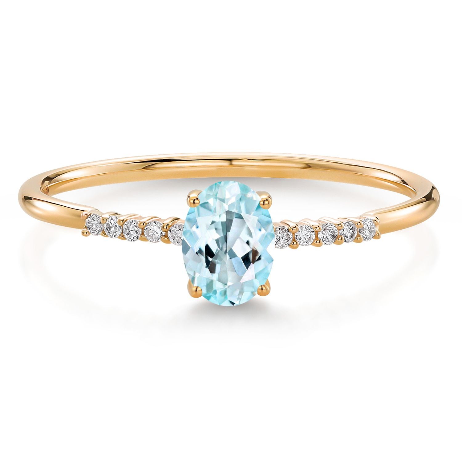 Sky Blue Topaz - November_6_Ring in 10K Yellow Gold