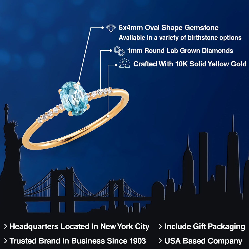 Zircon_9_Ring in 10K Yellow Gold