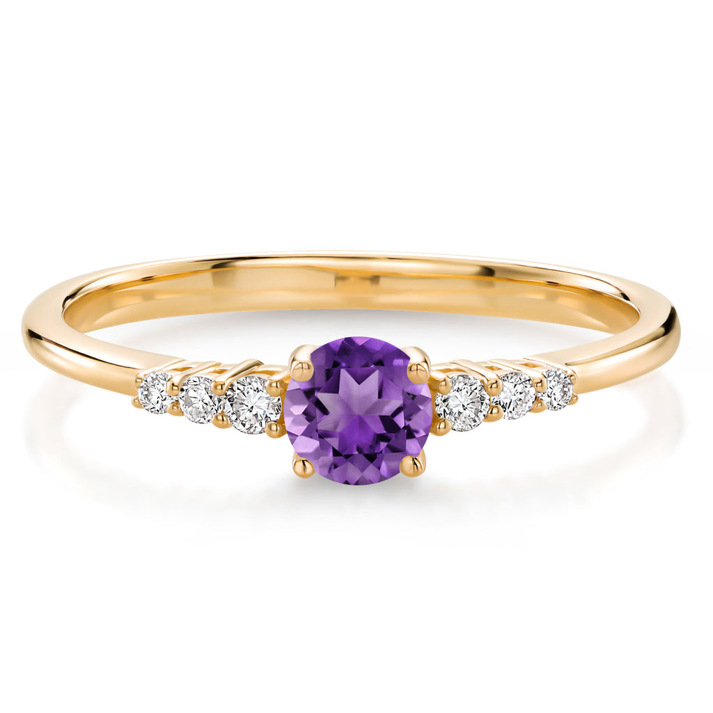 Amethyst - February_5_Ring in 10K Yellow Gold