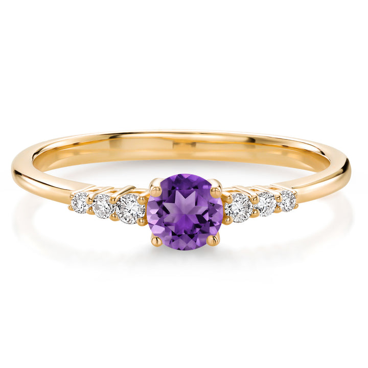 Amethyst - February_5_Ring in 10K Yellow Gold
