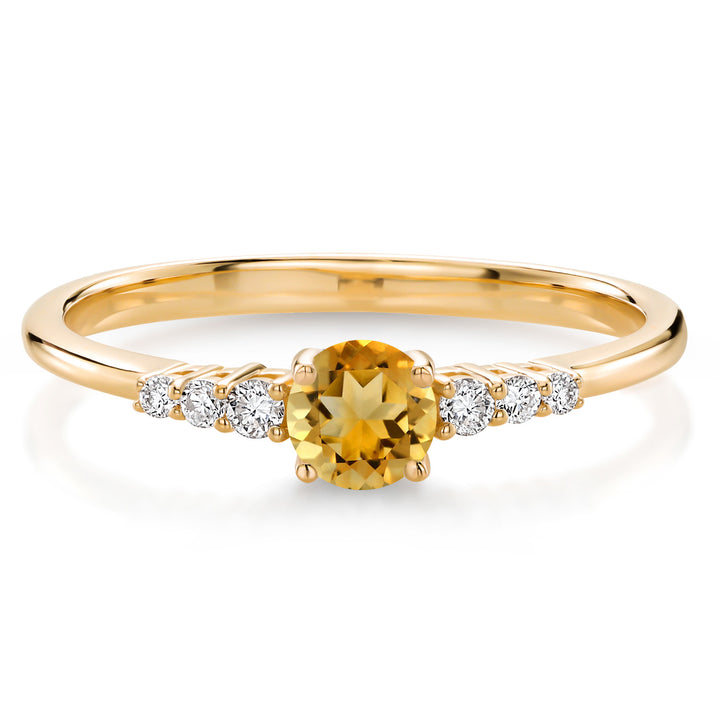 Citrine - November_8_Ring in 10K Yellow Gold
