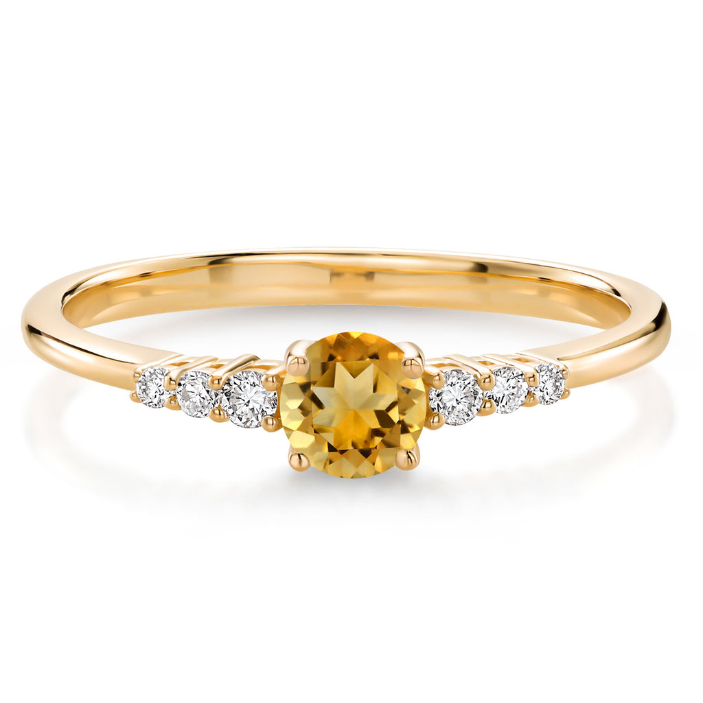 Citrine - November_7_Ring in 10K Yellow Gold