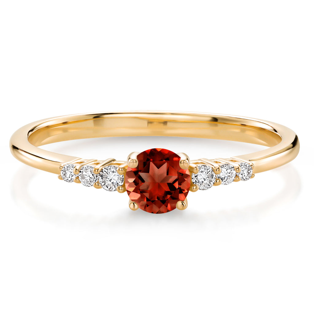 Garnet - January_7_Ring in 10K Yellow Gold