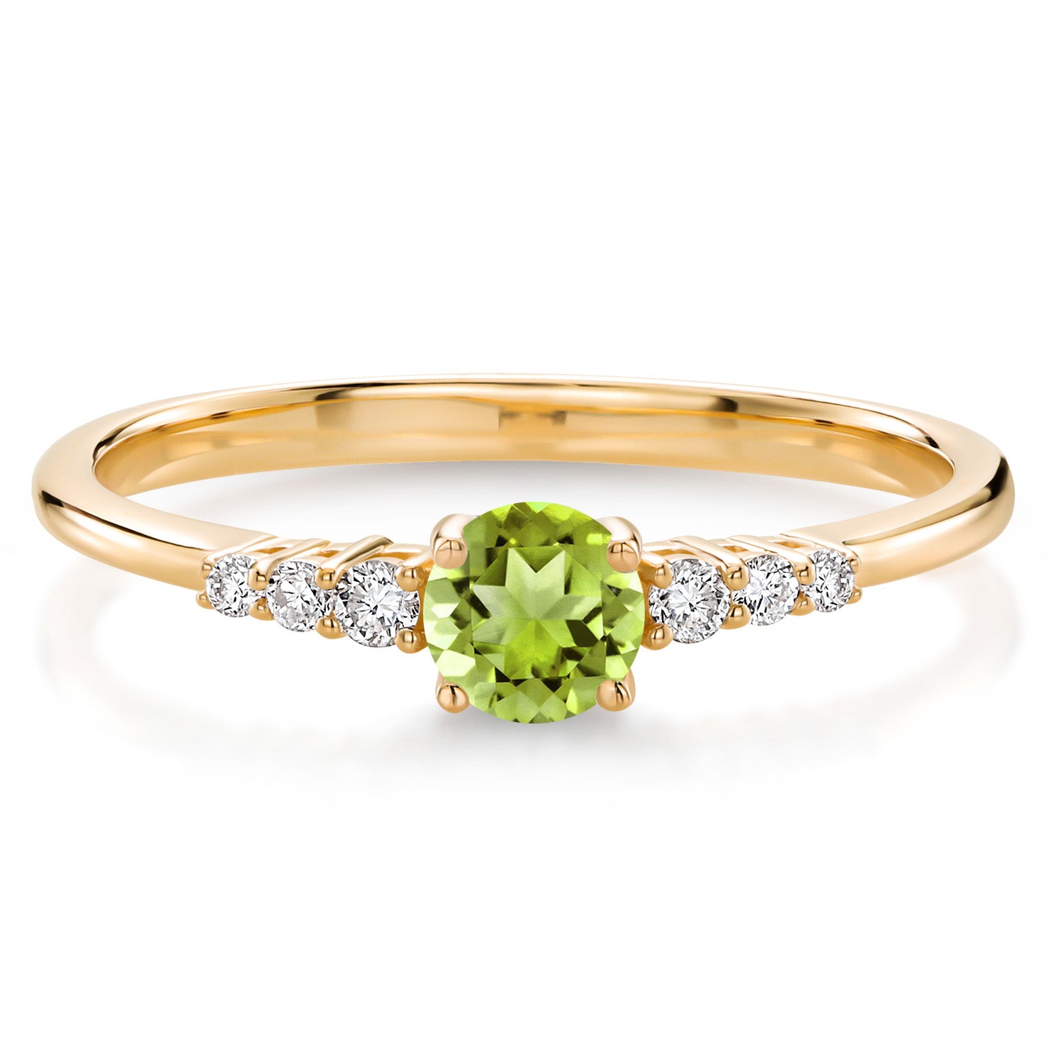 Peridot - August_7_Ring in 10K Yellow Gold