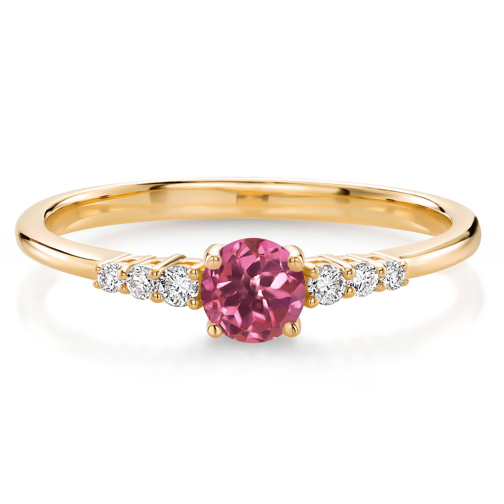 Pink Tourmaline - October_6_Ring in 10K Yellow Gold