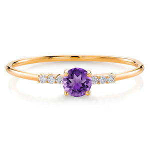 Amethyst - February_5_Ring in 10K Yellow Gold