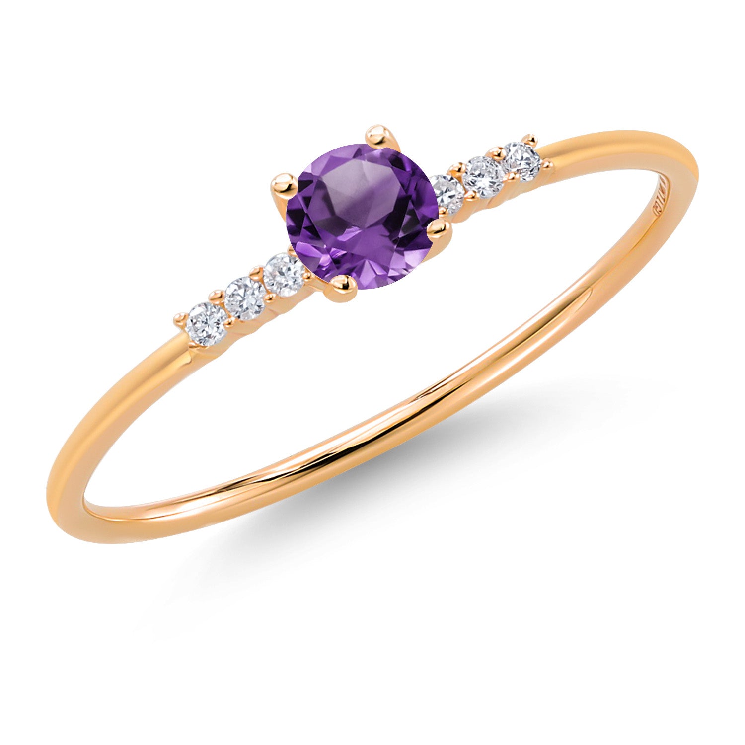 Amethyst - February_5_Ring in 10K Yellow Gold